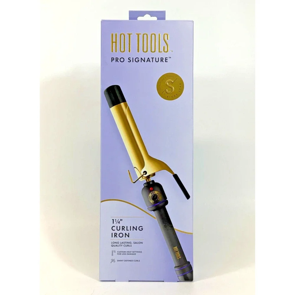 Hot Tools Pro Signature Gold Curling Iron Wand 1 1/4 in HTIR1576